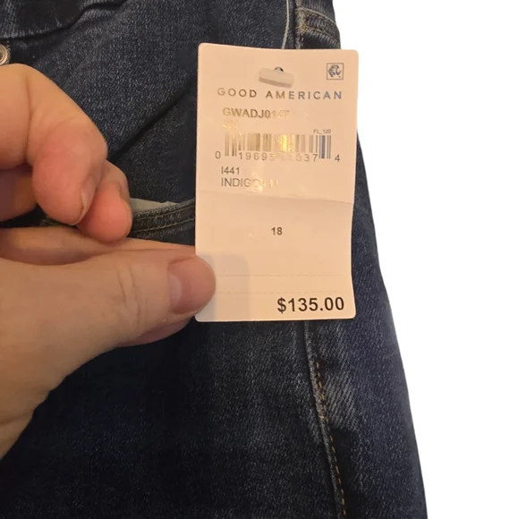 Good American Good Curve Super Compression Skinny Jeans size 18 NWT